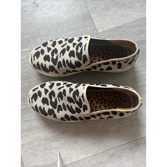 Womens BAMBOO Story Leopard Print Slip On Platform Shoes / Size 7.5 - Picture 2 of 5